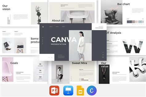 Canva Minimal Presentation Template por trigtype en PoweredTemplate ...