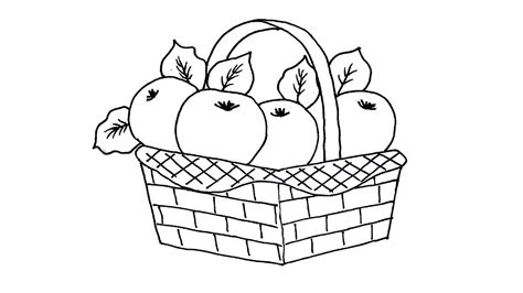 How to draw a Fruit Basket step by step (Simple Fruit Basket) - YouTube