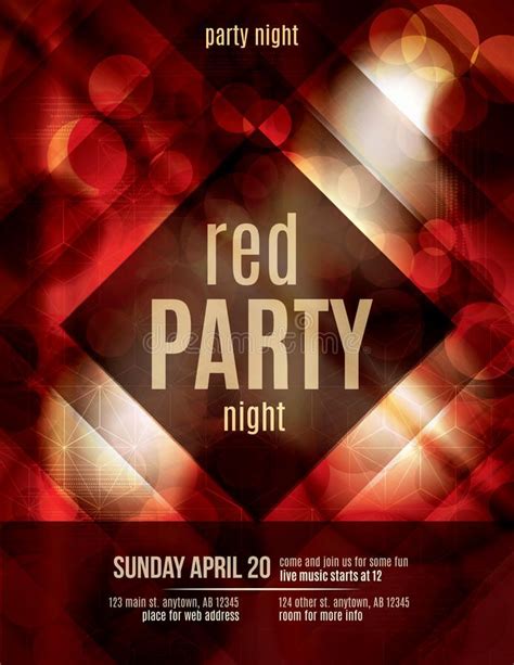 Black Light Party Invitation Templates Inspirational Flyer Template with Red Back… | Party ...