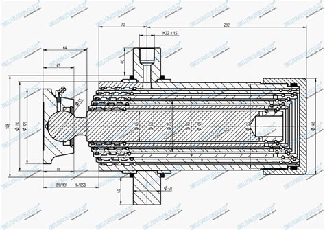 Telescopic five-stage cylinder (piston stroke:1050 mm) - Eurobalt Engineering