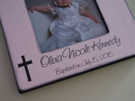 Personalized Baptism Frame for Baby Girl Gift for | Etsy