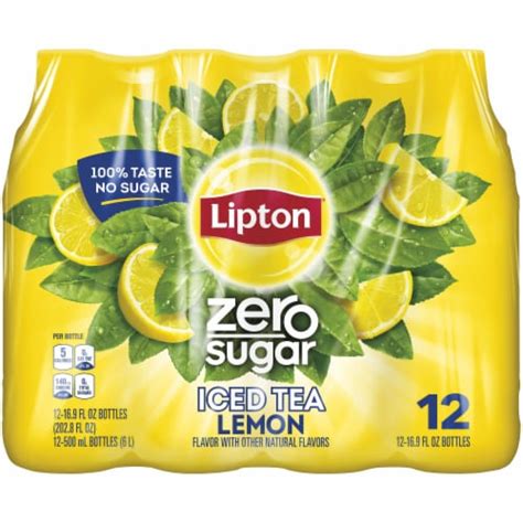 Lipton Diet Lemon Iced Tea, 12 bottles / 16.9 fl oz - Kroger