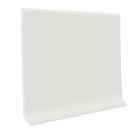 ROPPE White 4 in. x 48 in. x 0.080 in. Vinyl Wall Cove Base (30-Pieces ...