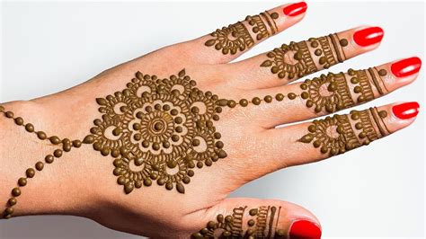 STEP BY STEP VERY EASY MANDALA MEHNDI DESIGN TUTORIAL - YouTube