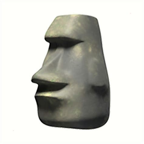 " Easter Island Moyai Emoji" Art Print by aMemeStore | Redbubble