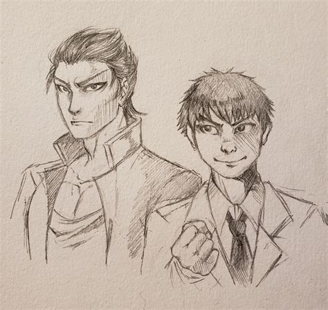 Taka and Mondo except it's Distrust designs : r/danganronpa