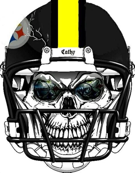 Steelers skull | Football helmets, Fantasy football logos, Football