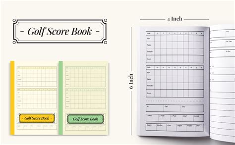 Golf Score Book: 4x6 Inch Pocket Size Golf Stats Book, Golf Log Book, Golf Scorecard with Retro ...