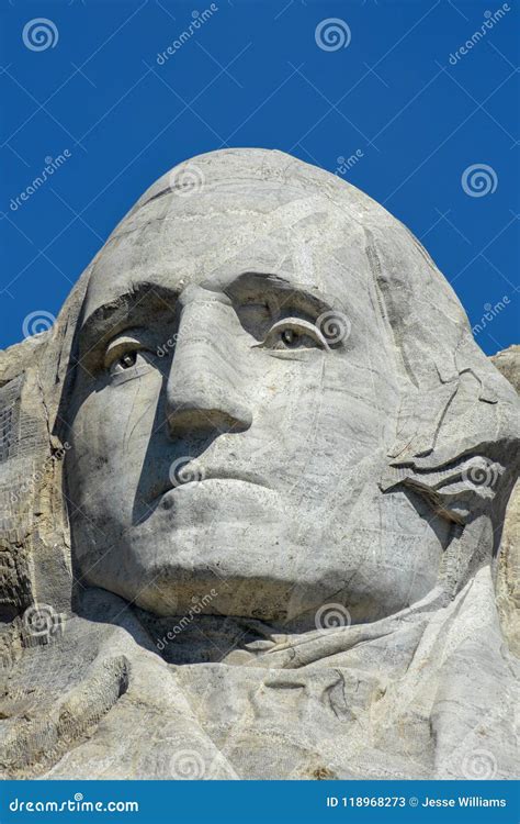 Mount Rushmore George Washington Stock Image - Image of mount, george ...