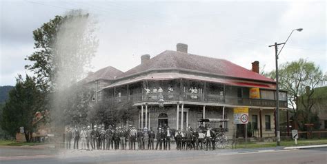 A combination of an original image of Murrurundi's Royal Hotel c 1890 ...