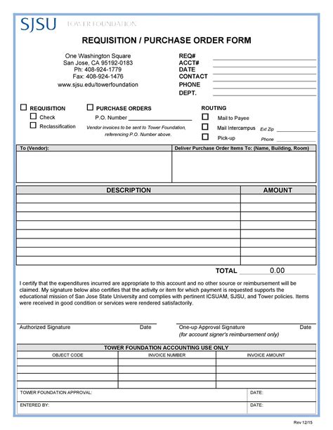 50 Professional Requisition Forms [Purchase / Materials / Lab]