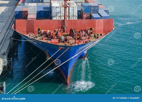 Forecastle of the Container Vessel Editorial Photo - Image of construction, port: 117165026