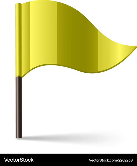 Yellow flag Royalty Free Vector Image - VectorStock