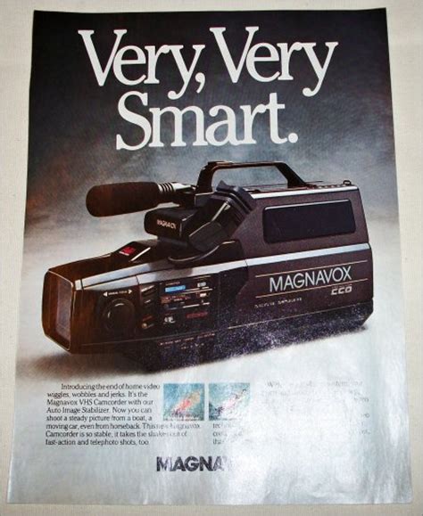 1989 Magnavox VHS Camcorder ad