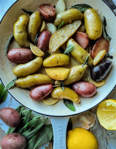 Fingerling Potato Confit with Garlic and Sage | The Lemon Apron