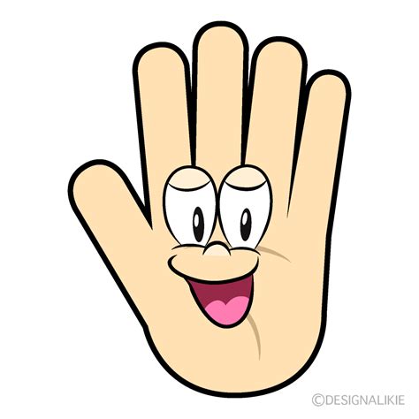 Free Smiling Hand Cartoon Character Clipart | Charatoon