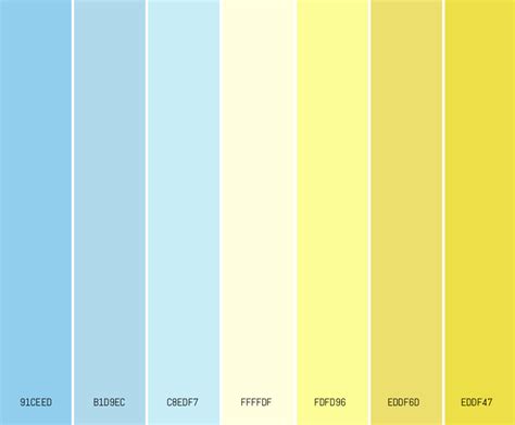 Blue-Yellow Pastels Ocean - Pastel Color Palettes