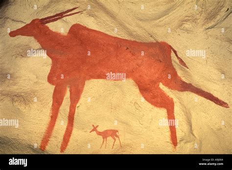 South Africa bushman drawings rock paintings a modern copy Stock Photo: 2285667 - Alamy