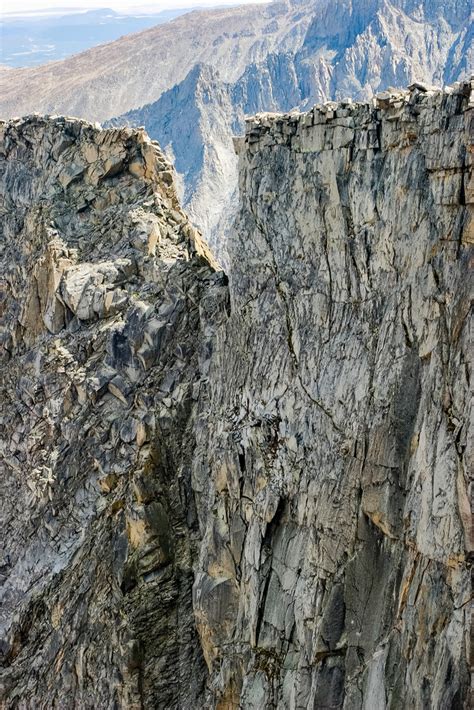 Bomber Mountain through the Notch at Cloud Peak Summit in Bighorn Mountains, Wyoming