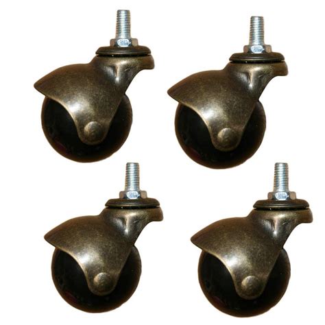 Buy Bronze Ball Caster Wheels, 2-inch Caster Wheels, Antique Gold Ball Casters Furniture Casters ...