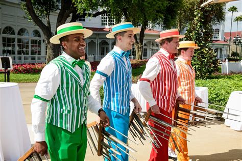 The Dapper Dan's barbershop quartet performs at a Disney Wedding at the Grand Floridian's ...