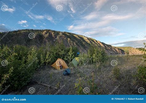 Camping in the Yukon stock image. Image of vacation, camping - 75966467