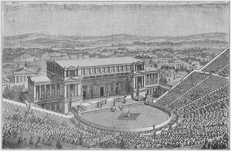 The theatre of Dionysus in Athens. Reconstruction. Athens, Acropolis, Theatre of Dionysus.