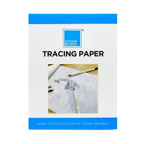 Colour Block Tracing Paper Pad - 50 sheets