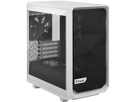 Fractal Design Meshify 2 Mini White TG mATX High-Airflow Clear Tempered Glass Window Computer ...