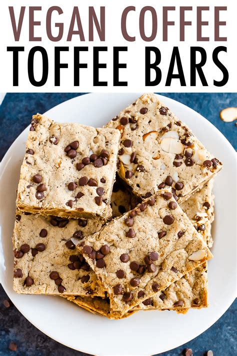 Amazing Vegan Coffee Toffee Bars - Eating Bird Food