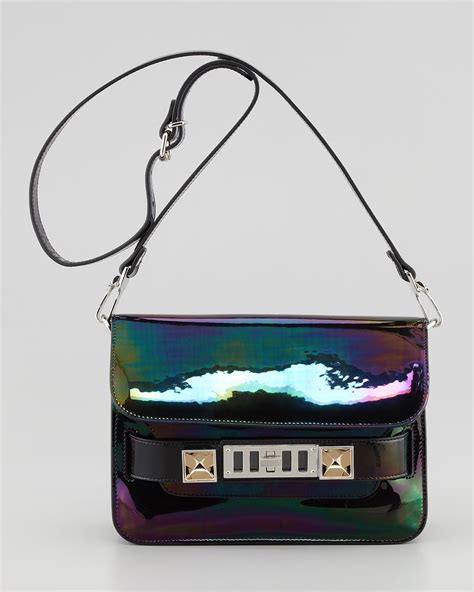 Lyst - Proenza Schouler Ps11 Mini Classic Oil Slick Shoulder Bag Black in Black