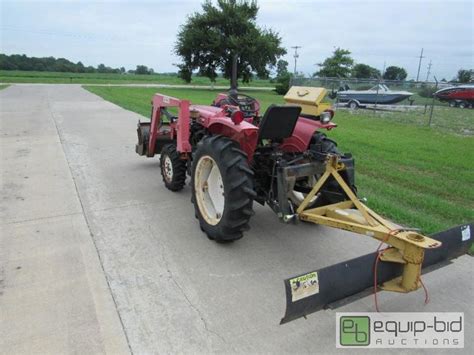 Yanmar 4WD Tractor With Front Loader And Blade Attachment | Paola Tractor, Motorcycle, And ...