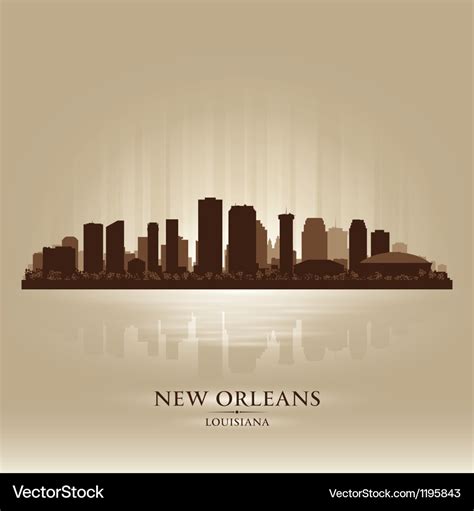 New orleans louisiana skyline city silhouette Vector Image