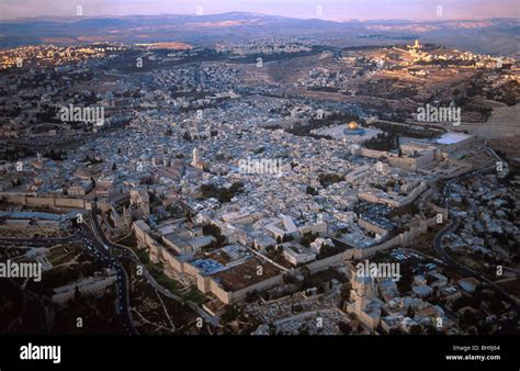 Israel, an aerial view of Jerusalem Old City Stock Photo - Alamy