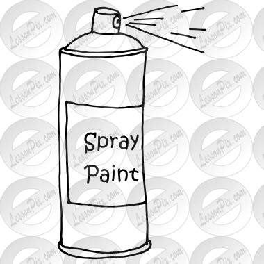 Spray Paint Outline for Classroom / Therapy Use - Great Spray Paint Clipart