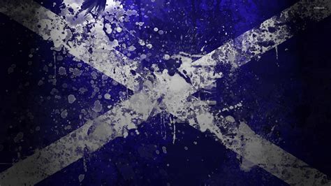 Flag of Scotland with paint splash wallpaper - Digital Art wallpapers - #52360