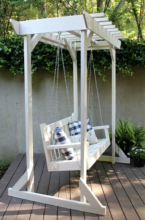 DIY Porch Swing & Pergola - Sincerely, Marie Designs