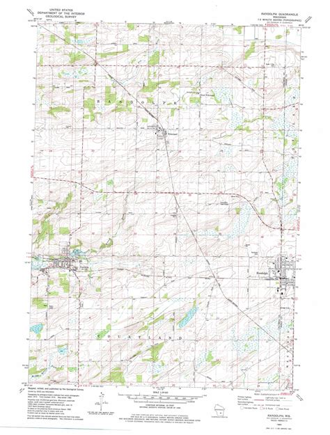 Randolph topographic map 1:24,000 scale, Wisconsin