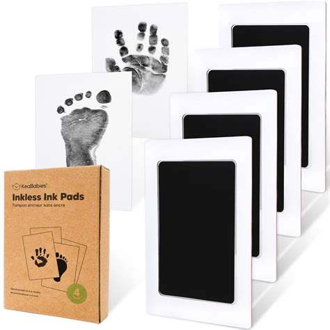 Buy 4-Pack Inkless Hand and Footprint Kit - Ink Pad for Baby Hand and Footprints - Dog Paw Print ...