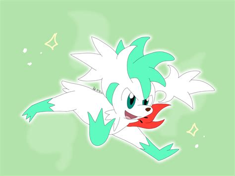 Shiny Shaymin Card (Art Only) by Samlssms on DeviantArt