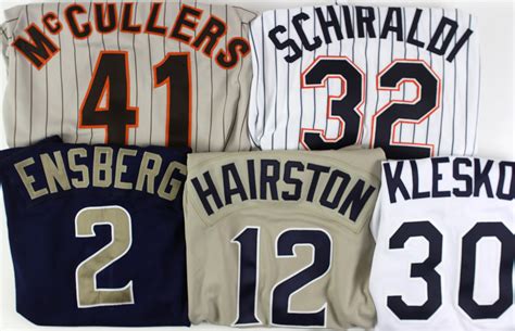 Lot Detail - 1986 – 2008 San Diego Padres Game Worn Jerseys Including Rob Picciolo, Ryan Klesko ...