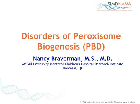 PPT - Disorders of Peroxisome Biogenesis (PBD) PowerPoint Presentation ...