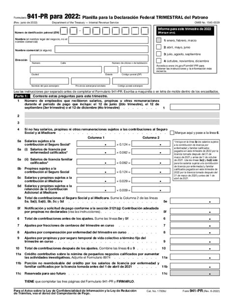 Form 941-pr english version - Fill online, Printable, Fillable Blank