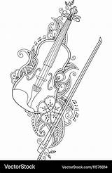 Music Violin Coloring Pages Fiddle Drawing Para Notes Lessons  sketch template