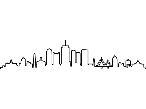 Boston Skyline Outline