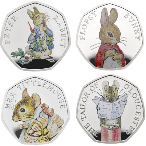 New 50p Beatrix Potter coins released by the Royal Mint - BBC News