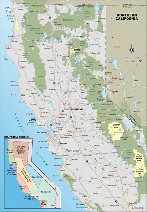 Map Of N California – Topographic Map of Usa with States