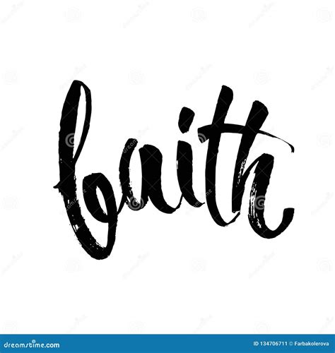 Faith. Vector Bible Calligraphy, Faith Hand Lettering, Modern Script Font Lettering,Vector ...