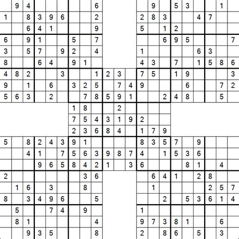 Samurai Sudoku - Easy - Sudoku-Puzzles.net