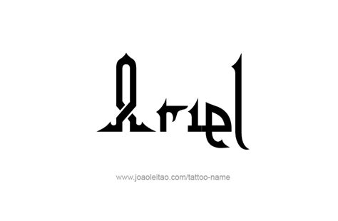 Ariel Name Tattoo Designs